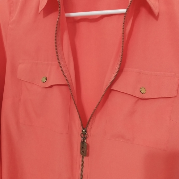 Michael Kors full zip roll tab sleeves "Shacket" - Picture 12 of 13